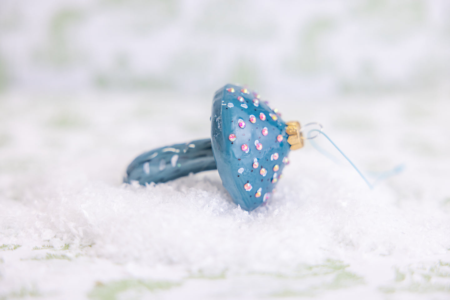 Frosted Mushroom Ornament
